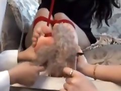 Numerous aunty fuking rom video girls feet tied and tickled