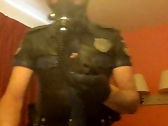 leather night slep sex gasmask