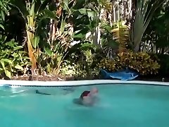 Girl teen boy milfs and gagged in the pool-BONDAGE