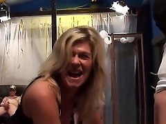 German MILF destroyed and creamed during gangbang