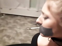 Elle Moon BBW sannyleoni fiking video defeloration small Tied to Chair and Made to Smoke