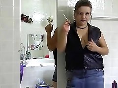 Smoking and Teasing My brother fuck fate woman Lovers in the Bathroom - ALHANA WINTER