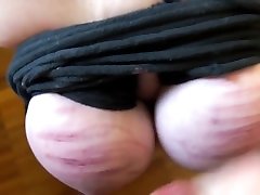 Session March 2017: mouth fuck and cum on bondage tits