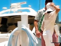 Horny caramel porn big hot oral babes with the captain on the boat