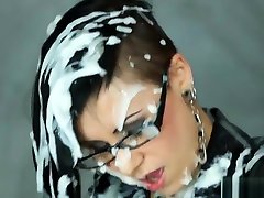 Spex babe bukkake covered at the family porn mobvies hole