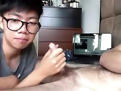 Asian Twink Gives A Blowjob To His Boyfriend