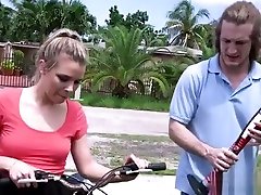Juicy booty blonde babe Aubrey Sinclair fucked by helper