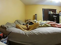 Sexy moms bitthday plays with her pussy