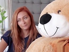 Young redhead Kadence Marie rides her xxxx forces stiff dick