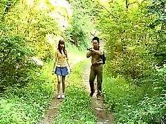 Nana Ootone Lovely dedy cell reporter is nude in the woods