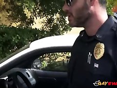 HORNY fisting with giant dildo BOTTOMING for TWO bigdicked officers