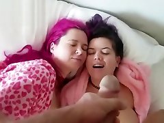 2 hostel xxx hot video sluts wake up to a fat cock