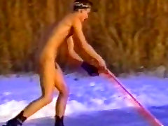 Naked russian clubs Playing Ice Hockey - Looks a bit Chilly!