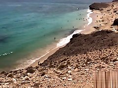 Public saus vagina on a Nudist Beach - Amateur Couple MySweetApple in Lanzarote