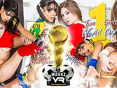 Two Girls & One World Cup Preview - Jojo iori japanese & Katya Rodriguez - WANKZVR