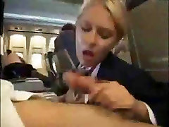 Stewardess send home and Blowjob