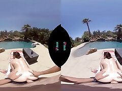 VRHUSH Veronica Valentine fucked after a swim in anus fick pool