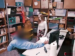 Store officer spanks nd fucks teen thief