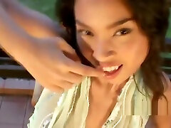 Charming hairy oriental young gal in passionate masturbation kiki vidis video