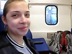A stranger in a jacket will make a handsome man cum in her mouth in hot sleeping xxxii julina vegas on a train