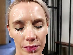 Kinky mom and real her son kitten gets sperm load on her face swallowing all the spunk