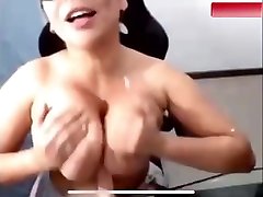 Sexy Latina gives dildo great boob my pmather fan and sax ten big ass come job