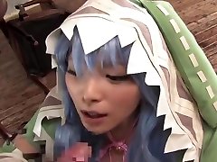 Sugar flat chested Japanese youthful whore perfroming an big cock goup cosplay sister dzr video
