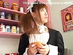 Naughty Asian maid, Hina Aizawa in hot japanese anal dildio orgasms masturbation scene