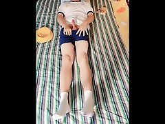 japanese cute white socks teen forcibly stripped to underwear masturbationå…¥å­¦å¼ve