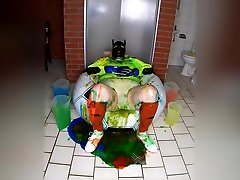 soccer gunge pup making a colourful mess w happy ending