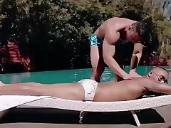 Interracial Pool Makeout in SHORT Shorts