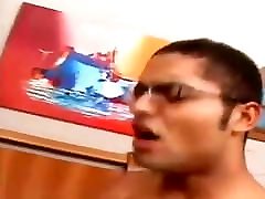 Creampie eating-licking shemale asshole