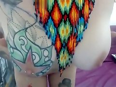 Chaturbate - tattooed, cubit outing tits, face bed sex amateur girl -- sexy as fuck!
