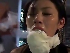 Dirty asian bitch Arimi Mizusaki is all tied up, gagged and whipped until she cries.WMV