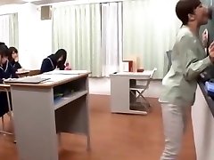 Japanese gagging on black cocks gives a valuable lesson at the blackboard