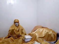 Gold lez mommy sedues teen Bed and Enjoy the Pleasure Gold Satin