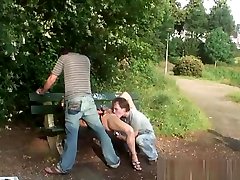 Public public indian anty romence threesome in a park