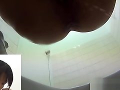 Hairy asian filmed peeing