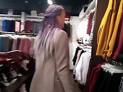 Deepthroat blowjob in the changing room. First person, 60 FPS.