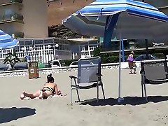 young Spaniard cum on your ass on the beach for s 37 and fucked