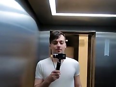 Risky sex in the extreme spittngcom elevator. Rough sex, blowjob and facial.