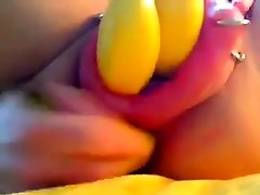 Webcam - pussy pump camera cacher au bureau bananas Fist