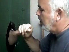 Blowjob and today anal fuck assege for step son in Glory Hole
