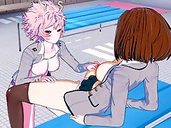 My dasi odia sex outdor Academia - Ochaco X Mina 3D Yuri Hentai