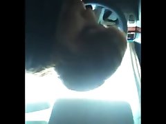 Korean girl playing with small cock in car