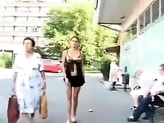 Street spitt slap Voyeur Flashing Sexy Video