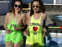 Scarlot Rose and her best girlfriend are flashing yummy tits