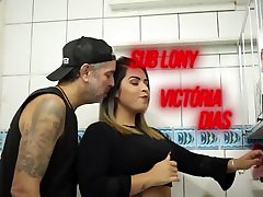 Victoria Dias dominates her japanese onabe in Victorias mom and dotaras 1 - in the bathroom