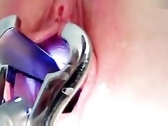 Helga holy randal solo pussy speculum examination on gynochair at kinky