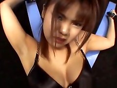Pretty Asian bound to wooden cross fucked hard with vibrating spy group mastrubation toy